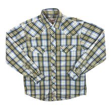 Load image into Gallery viewer, Rafter C Cowboy Western Plaid Check Popper Long Sleeve Shirt