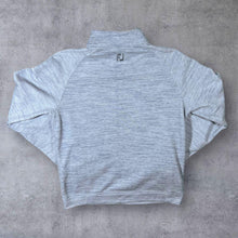 Load image into Gallery viewer, FootJoy "Athletic Fit" Grey-Blue Golf Sports Zip Sweatshirt Top