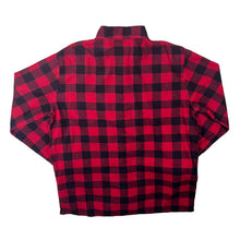Load image into Gallery viewer, Red Black Lumberjack Plaid Check Long Sleeve Cotton Flannel Shirt