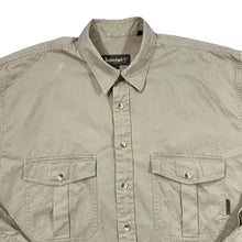 Load image into Gallery viewer, Vintage TIMBERLAND WEATHERGEAR Classic Brown Beige Long Sleeve Cotton Safari Outdoor Shirt
