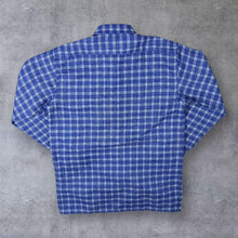 Load image into Gallery viewer, Vintage Kendat Blue White Plaid Check Long Sleeve Flannel Shirt