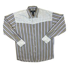 Load image into Gallery viewer, Focus Multi Striped Patterned Western Style Long Sleeve Shirt