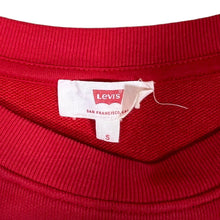 Load image into Gallery viewer, LEVI'S Classic White Tab Logo Spellout Red Crewneck Sweatshirt