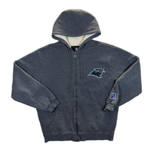 Load image into Gallery viewer, NFL Pro Line CAROLINA PANTHERS Embroidered Football Fleece Lined Zip Hoodie