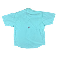Load image into Gallery viewer, COLUMBIA PFG Omni-Shade Fishing Outdoor Turquoise Short Sleeve Button-Up Shirt