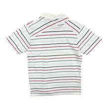 Load image into Gallery viewer, OAKLEY Multi Striped Mini Logo White Short Sleeve Polo Shirt