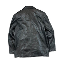 Load image into Gallery viewer, Vintage JONATHAN ADAMS Classic Black Genuine Real Leather Blazer Jacket