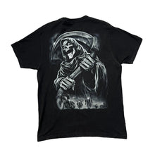 Load image into Gallery viewer, LETHAL THREAT "Evil Fast Loud" Gothic Biker Grim Reaper Spellout Graphic T-Shirt