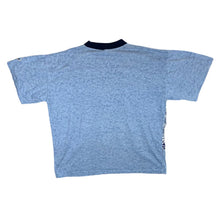 Load image into Gallery viewer, Vintage 90's SURF TRIBE Surfer Patterned Spellout Graphic Blue T-Shirt