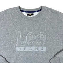 Load image into Gallery viewer, LEE JEANS Classic Embroidered Big Logo Spellout Grey Crewneck Sweatshirt