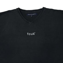 Load image into Gallery viewer, FCUK French Connection Classic Mini Logo Spellout Graphic V-Neck T-Shirt