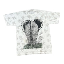 Load image into Gallery viewer, Vintage TANZANIA "Safari" Elephant Wildlife All-Over Print Souvenir Graphic T-Shirt