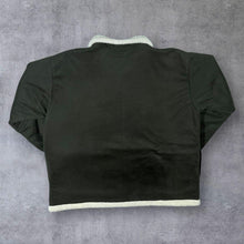 Load image into Gallery viewer, Vintage Country Scene Embroidered Terrier Dog Floral Sherpa Fleece Zip Jacket