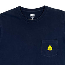 Load image into Gallery viewer, UNIQLO x SESAME STREET KAWS Big Bird Embroidered Pocket Navy Blue T-Shirt