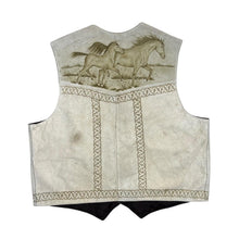 Load image into Gallery viewer, Vintage CREACIONES ALEX Made In Mexico Horse Art Genuine Real Suede Leather Waistcoat Vest
