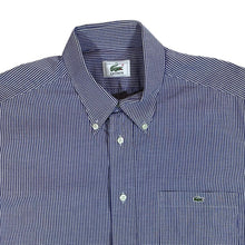Load image into Gallery viewer, Vintage LACOSTE Mini Pocket Logo Blue White Check Long Sleeve Button-Up Shirt