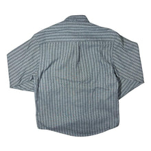 Load image into Gallery viewer, Vintage Van Vaan Grey Houndstooth Check Pattern Long Sleeve Viscose Polyester Shirt