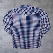 Load image into Gallery viewer, Just Jeans Cowboy Western Plaid Check Popper Long Sleeve Shirt
