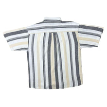 Load image into Gallery viewer, Vintage K'era Activewear Multi Striped Patterned Short Sleeve Cotton Flannel Shirt