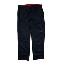 Load image into Gallery viewer, ADIDAS Classic Three Stripe Mini Logo Black Open Leg Sports Tracksuit Bottoms