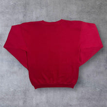 Load image into Gallery viewer, Vintage Tultex Christmas Reindeer Festive Cartoon Graphic Red Sweatshirt