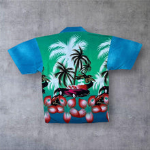 Load image into Gallery viewer, Early 00’s Oxyzone Hawaiian Tropical Car Patterned All-Over Print Polyester Shirt
