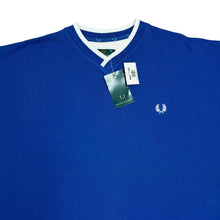 Load image into Gallery viewer, Deadstock Vintage FRED PERRY Classic Embroidered Mini Laurel Logo V-Neck Ringer T-Shirt