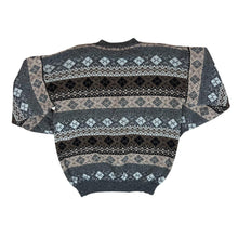 Load image into Gallery viewer, Vintage 90's BHS Grandad Patterned Wool Knit Button Cardigan Sweater