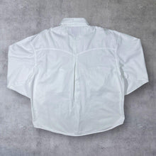 Load image into Gallery viewer, Vintage John Baner Cowboy Western White Black Lace Cotton Long Sleeve Shirt