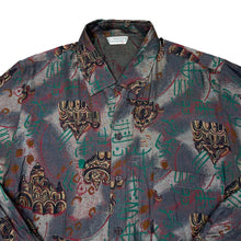 Load image into Gallery viewer, Vintage 90's HAMBURG Crazy Abstract Patterned Long Sleeve Polyester Shirt