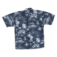 Load image into Gallery viewer, Early 00's BIG DOGS Hawaiian Tropical Map Patterned Polyester Rayon Open Collar Short Sleeve Shirt