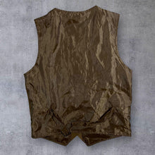 Load image into Gallery viewer, Vintage New Frontier Western Brown Real Suede Leather Button Waistcoat Vest