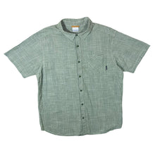 Load image into Gallery viewer, Columbia Sportswear Green White Check Short Sleeve Cotton Shirt
