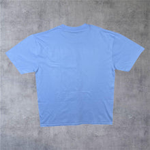 Load image into Gallery viewer, Moto X (2006) Motocross Cartoon Biker Spellout Graphic Blue T-Shirt