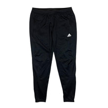 Load image into Gallery viewer, ADIDAS Climacool Three Stripe Mini Logo Black Straight Cuff Tracksuit Bottoms