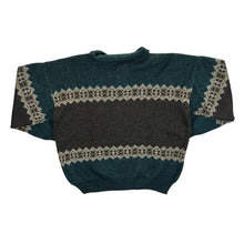 Load image into Gallery viewer, Vintage 90's FERRARO Italian Knit Embroidered Patterned Collared Sweater Jumper
