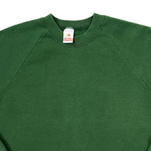 Load image into Gallery viewer, Vintage 90's FRUIT OF THE LOOM Classic Basic Blank Green Crewneck Sweatshirt