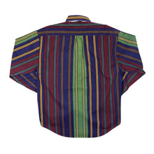 Load image into Gallery viewer, Vintage TOMMY HILFIGER Multi Striped Mini Crest Logo Long Sleeve Button-Up Shirt