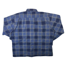 Load image into Gallery viewer, Vintage LUIZ Blue Grey Plaid Check Long Sleeve Flannel Shirt