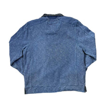 Load image into Gallery viewer, MANTARAY Classic Blue Contrast Collar 1/4 Zip Pullover Sweatshirt