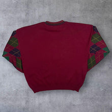 Load image into Gallery viewer, Vintage 90's The Sweater Shop "Golf" Embroidered Argyle Check Acrylic Knit Jumper