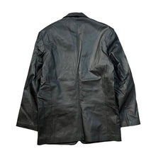 Load image into Gallery viewer, Vintage 90's UNION RIVER Classic Black Genuine Real Leather Blazer Jacket