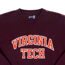 Load image into Gallery viewer, Gear For Sports "Virginia Tech" Hokies College Embroidered Spellout Burgundy Sweatshirt