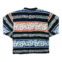 Load image into Gallery viewer, Vintage 90's A&K Collection Hawaiian Floral Surfer Patterned Lace Neck Sweatshirt Top