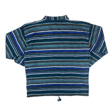 Load image into Gallery viewer, Vintage BROADWAY Multi Striped Colour Block 1/2 Zip Pullover Fleece Sweatshirt