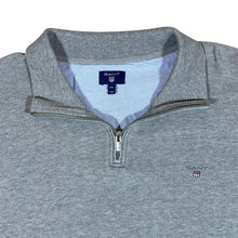Load image into Gallery viewer, GANT Classic Embroidered Mini Logo Grey 1/4 Zip Pullover Sweatshirt