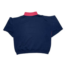 Load image into Gallery viewer, Vintage 90’s LIVE COVERAGE Colour Block Embroidered Spellout 1/4 Zip Pullover Sweatshirt
