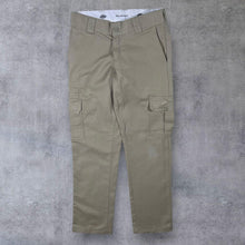 Load image into Gallery viewer, Dickies Slim Straight Skater Workwear Beige Cargo Chino Pants Trousers