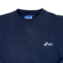Load image into Gallery viewer, Early 00's ASICS Classic Embroidered Mini Logo Navy Blue Crewneck Sweatshirt