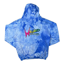 Load image into Gallery viewer, Wicked Surfwear Multi Colour Surfer Logo Blue Tie Dye Pullover Hoodie